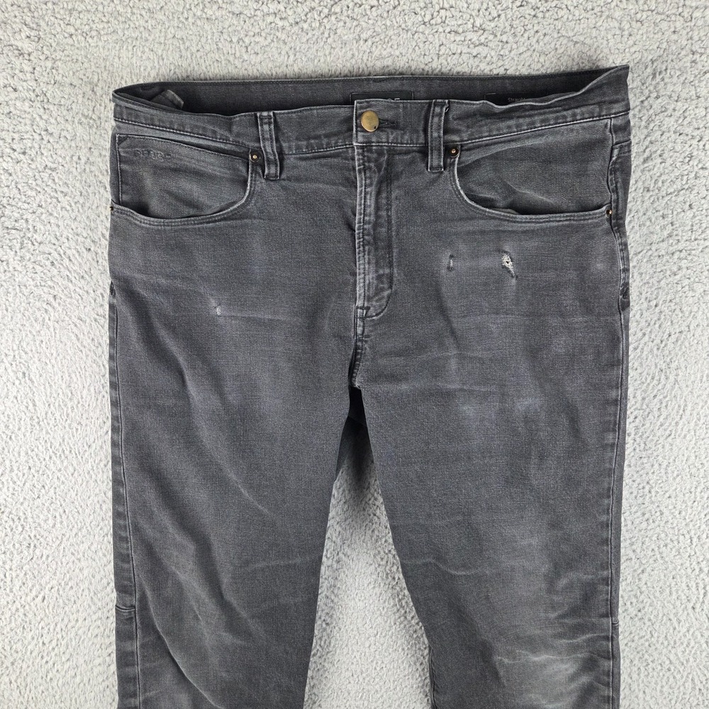 Proof Huckberry Jeans Mens 33x32 Black Denim Mid Rise Straight Leg Grunge - Picture 2 of 16